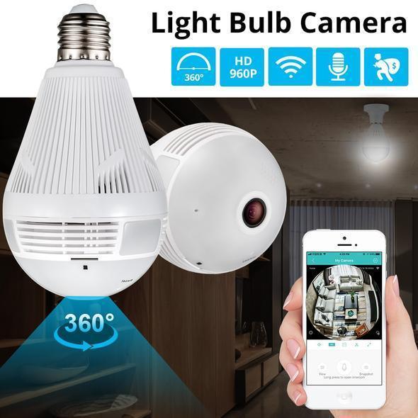 360 DEGREE PANORAMIC CAMERA LIGHT BULB