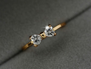 Gold Color Finger Bow Ring