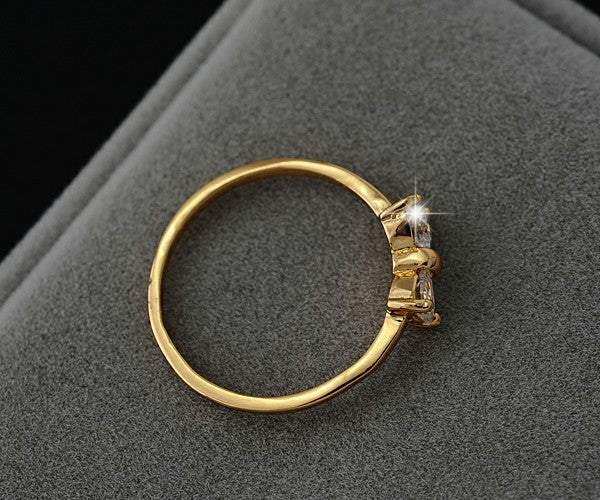 Gold Color Finger Bow Ring