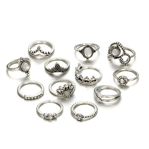 Chunky Boho Midi Ring Sets