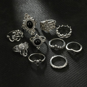 Chunky Boho Midi Ring Sets