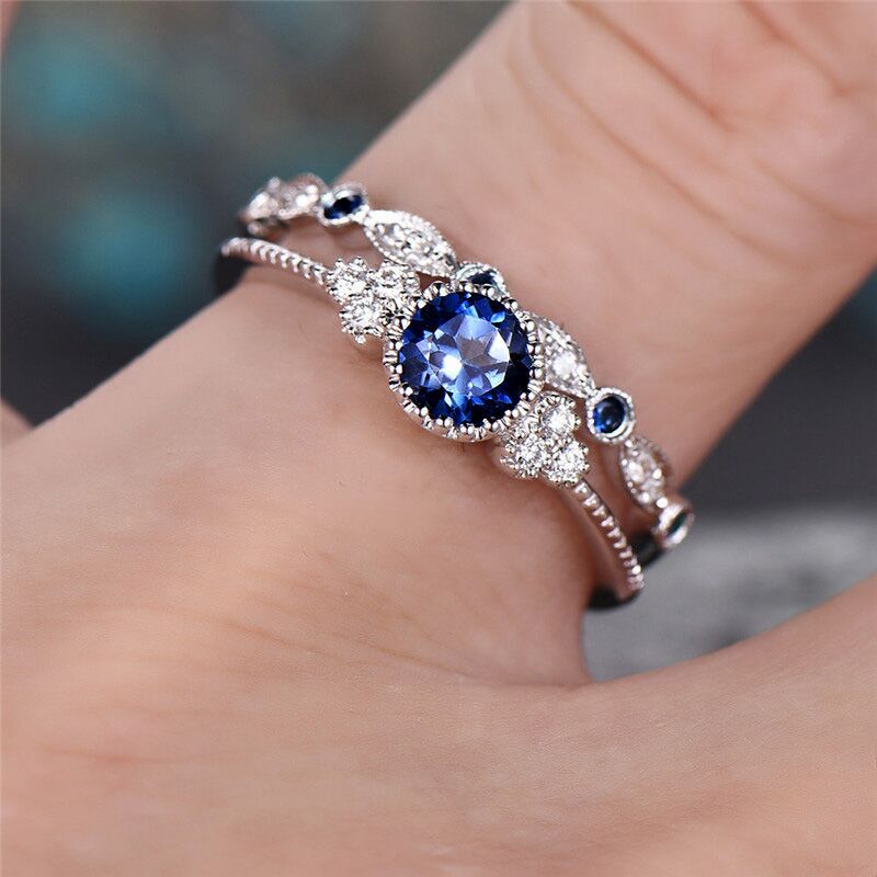 Luxury Crystal Ring 2Pcs/Set