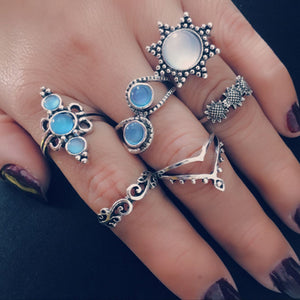 Chunky Boho Midi Ring Sets