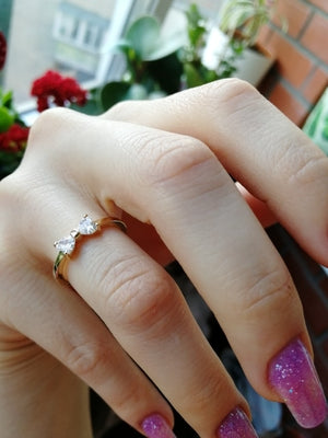 Gold Color Finger Bow Ring