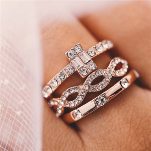 3Pcs/Set Engagement Rings