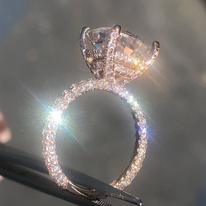 Big Champagne AAA Zircon Ring