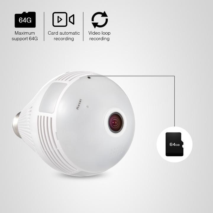 360 DEGREE PANORAMIC CAMERA LIGHT BULB